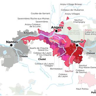 Carte des vins d'Anjou