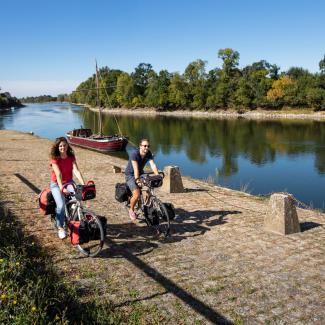 Vélos en bord de Loire à Chalonnes