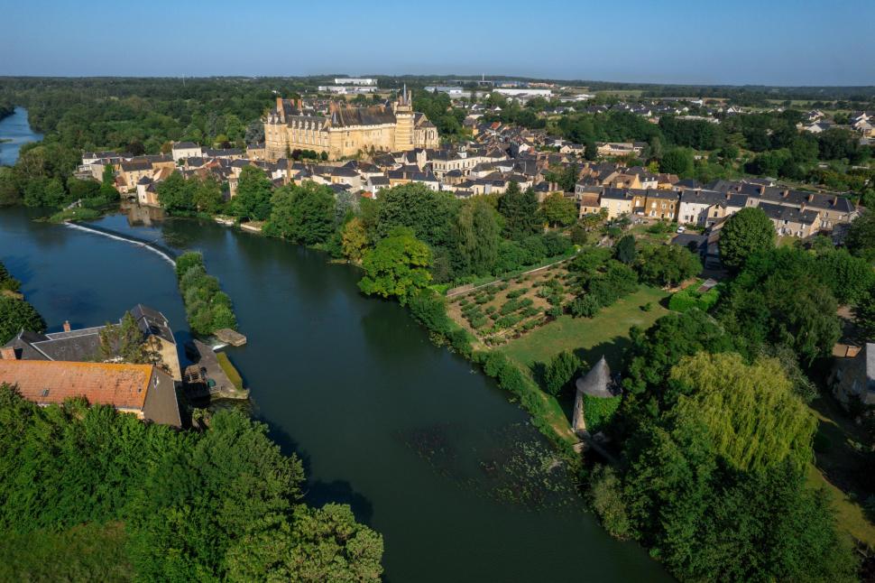 Vue aérienne Durtal