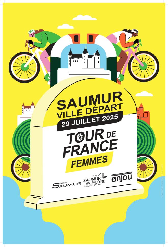 Affiche - départ du Tour de France à Saumur