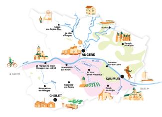 Carte de l'Anjou - Maine-et-Loire