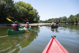 Navigation sur le Louet en canoë