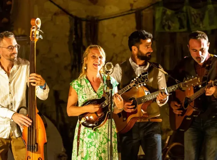 Concert lors du festival l'Herbe Bleue en Anjou Vert