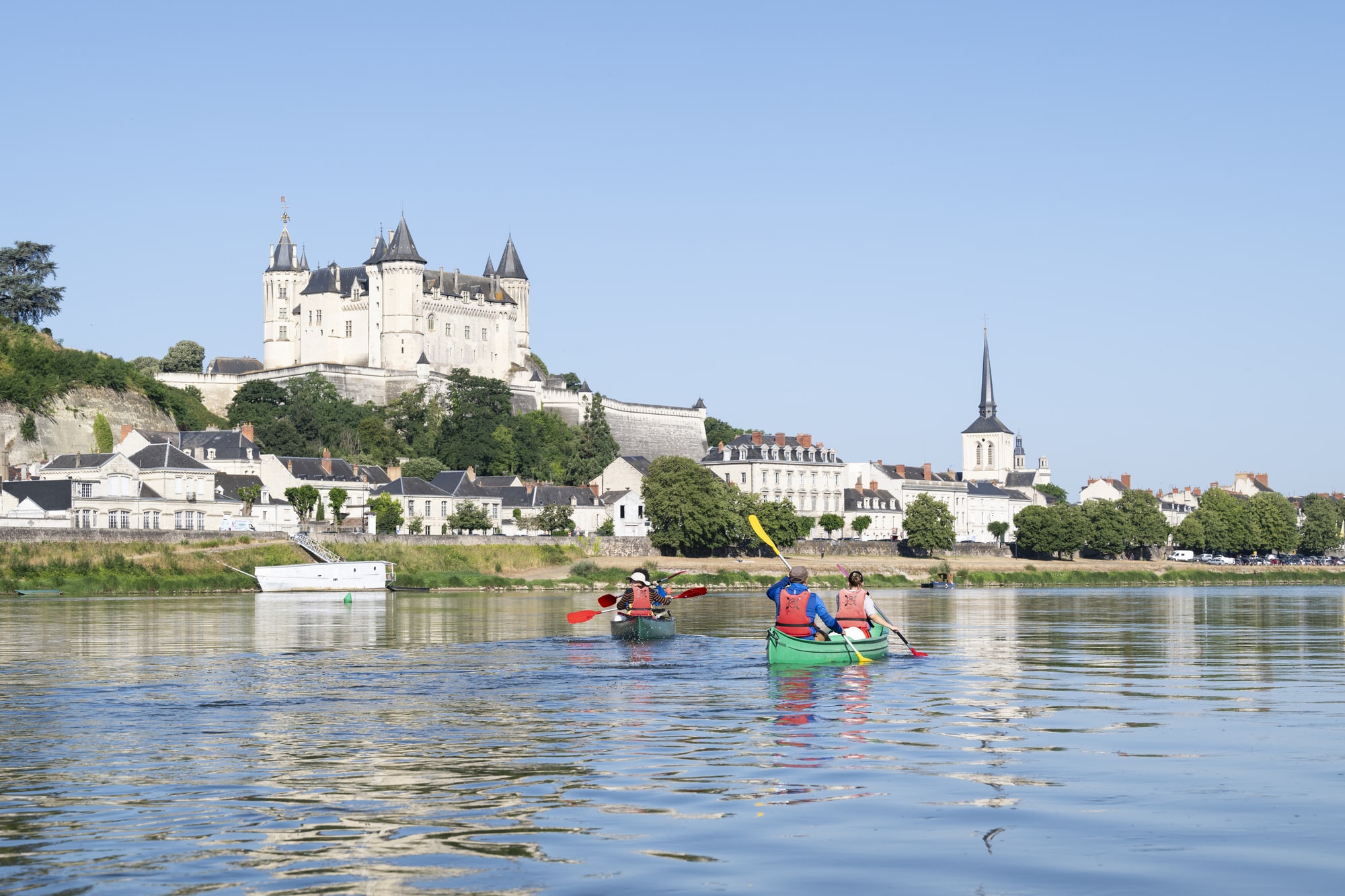 Arrivée à Saumur en canoë